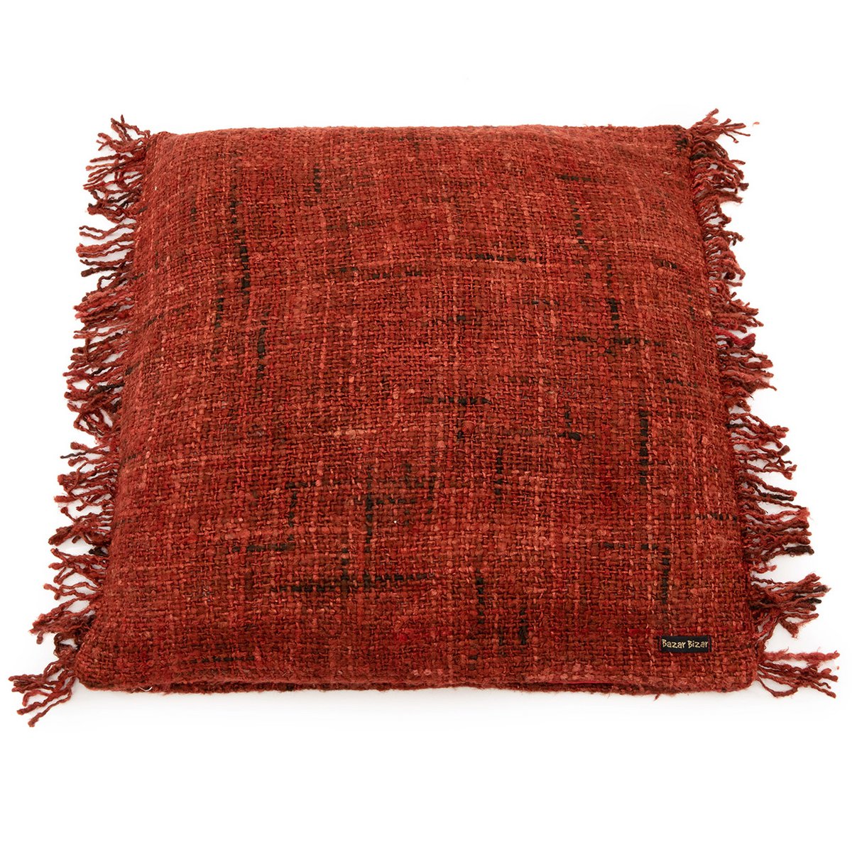 Katoenen kussenhoes Oh my gee kersenrood - 60 cm