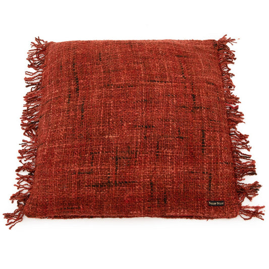 Katoenen kussenhoes Oh my gee kersenrood - 60 cm