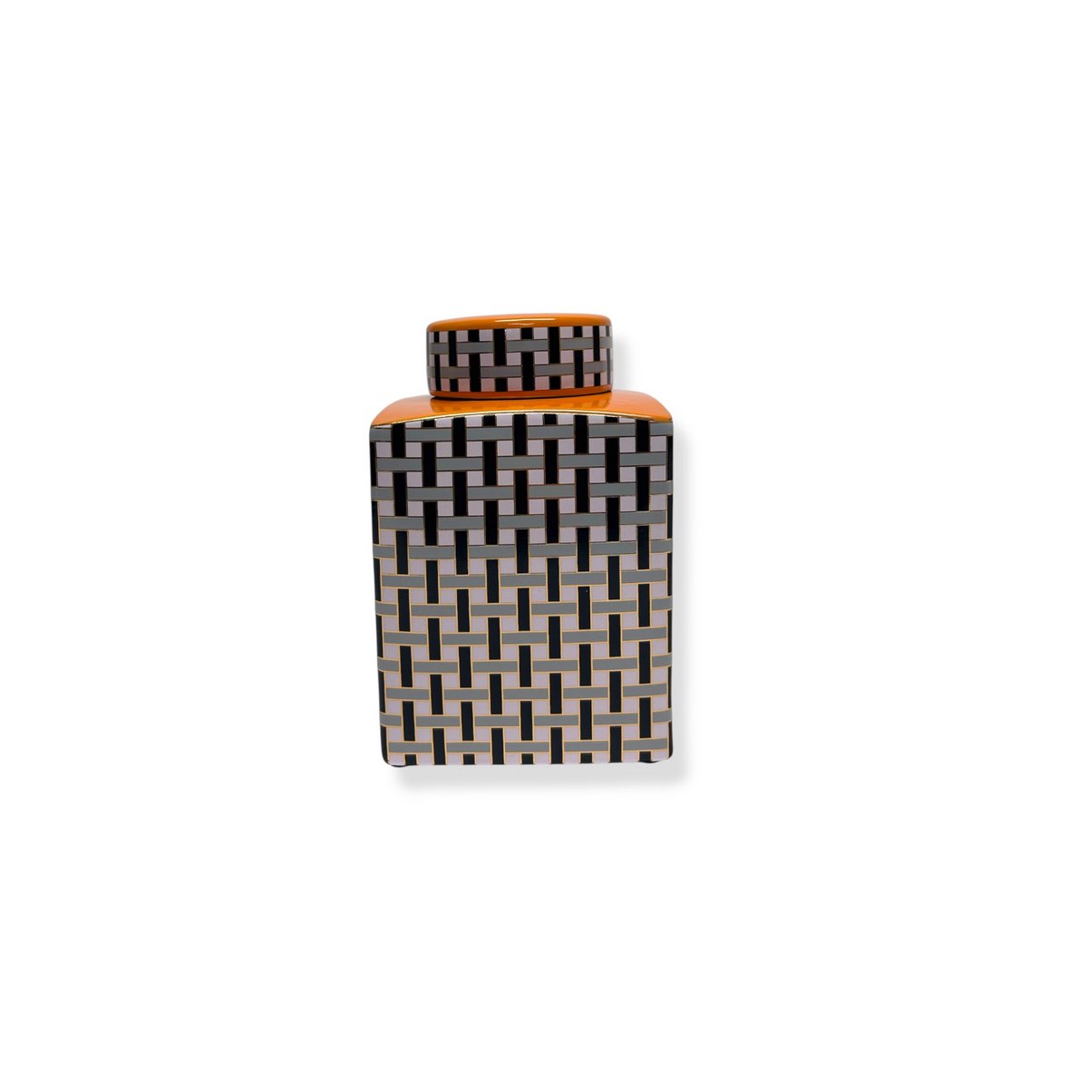 Porseleinen pot A-stijl oranje (set van 2)