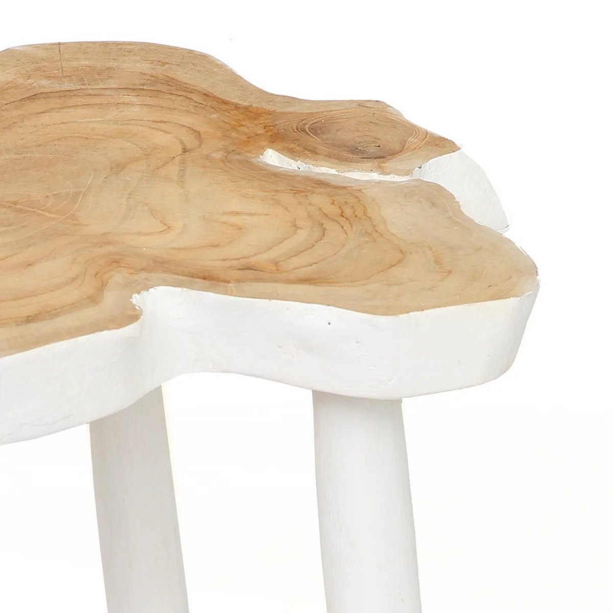 Organische bijzettafel natuurlijk wit