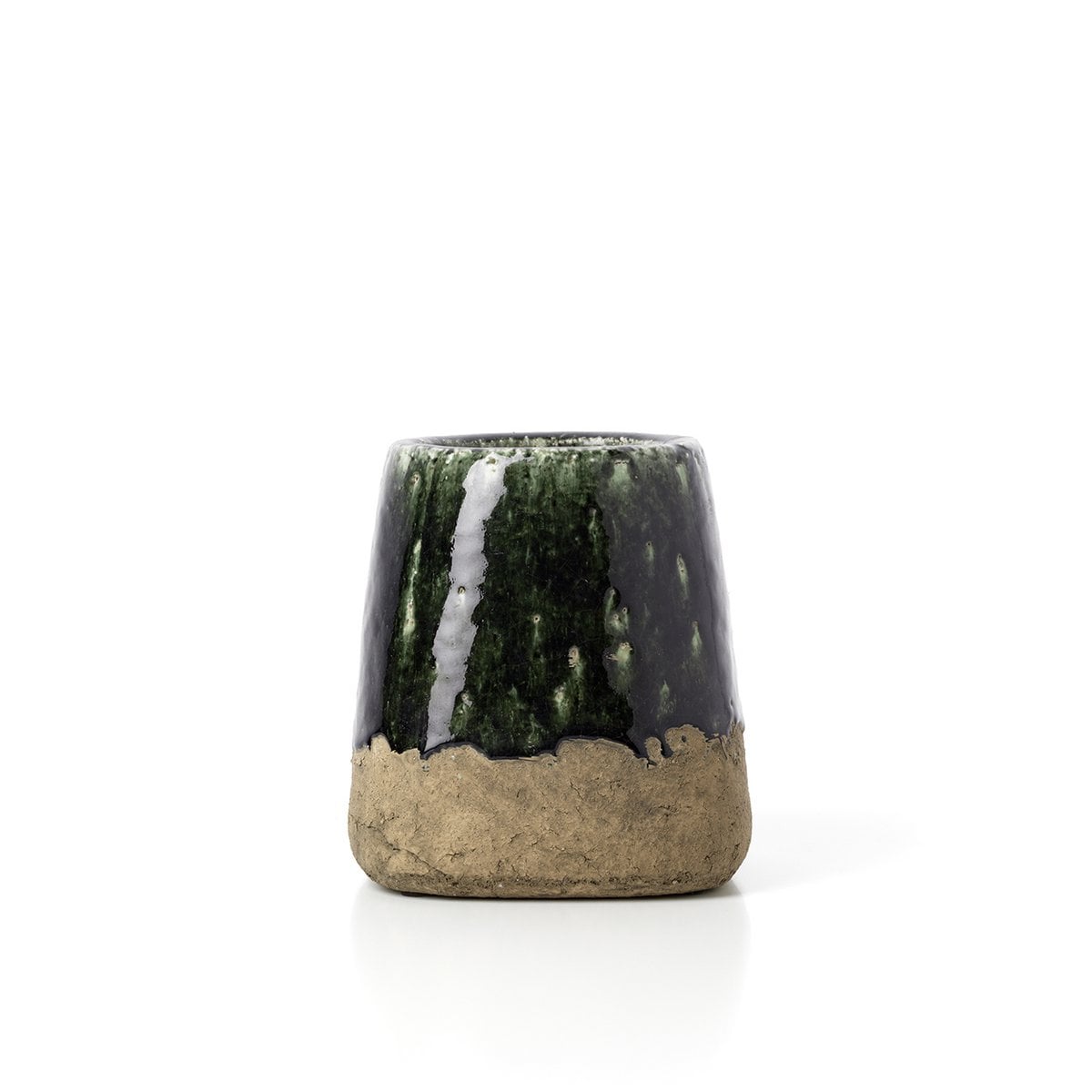 Conische plantenbak betongroen S