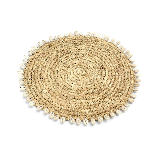 Raffia pannenonderzetter Shell - 23 cm