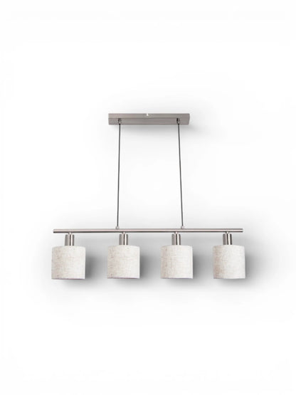 Hanglamp Maron 4-Lichts Satijn/Naturel (E14)