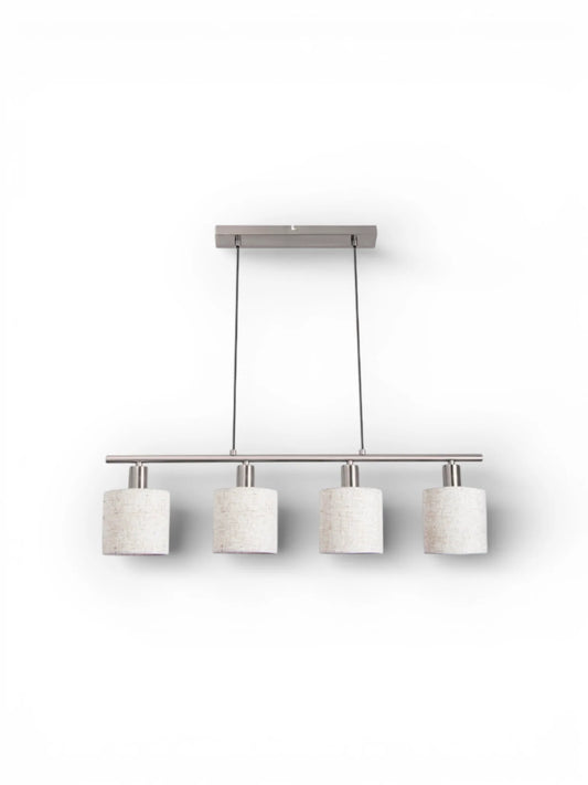 Hanglamp Maron 4-Lichts Satijn/Naturel (E14)