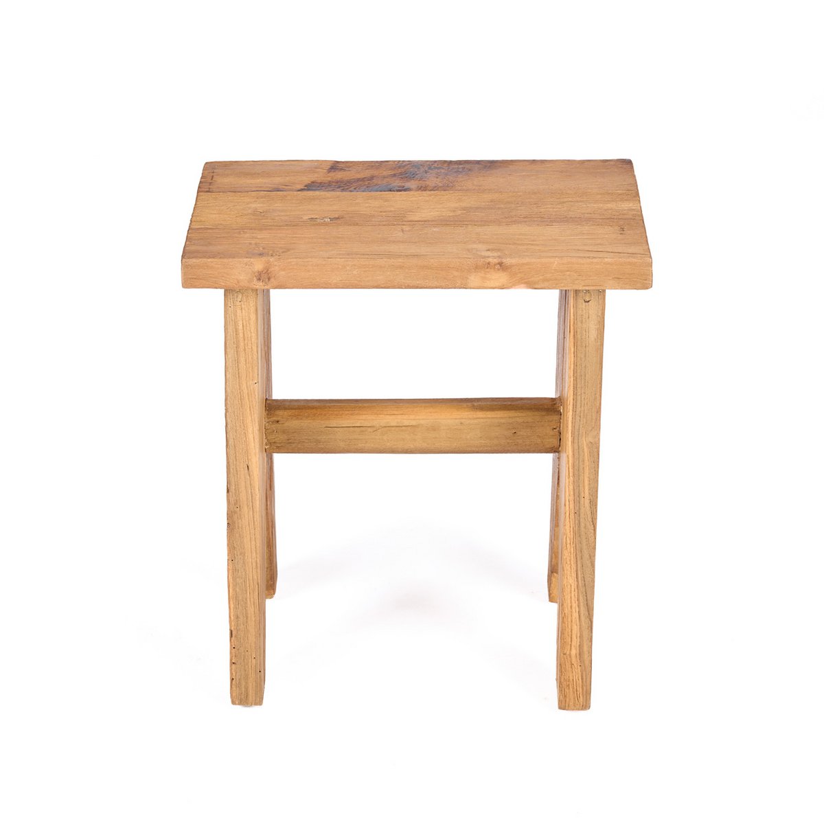 Teak kruk naturel - 40 cm