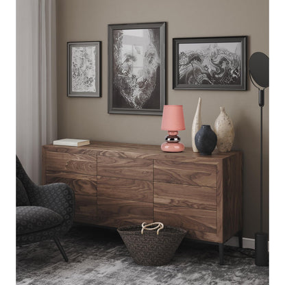 Keramische Tafellamp Stoney Roze/Zalm - (E14)