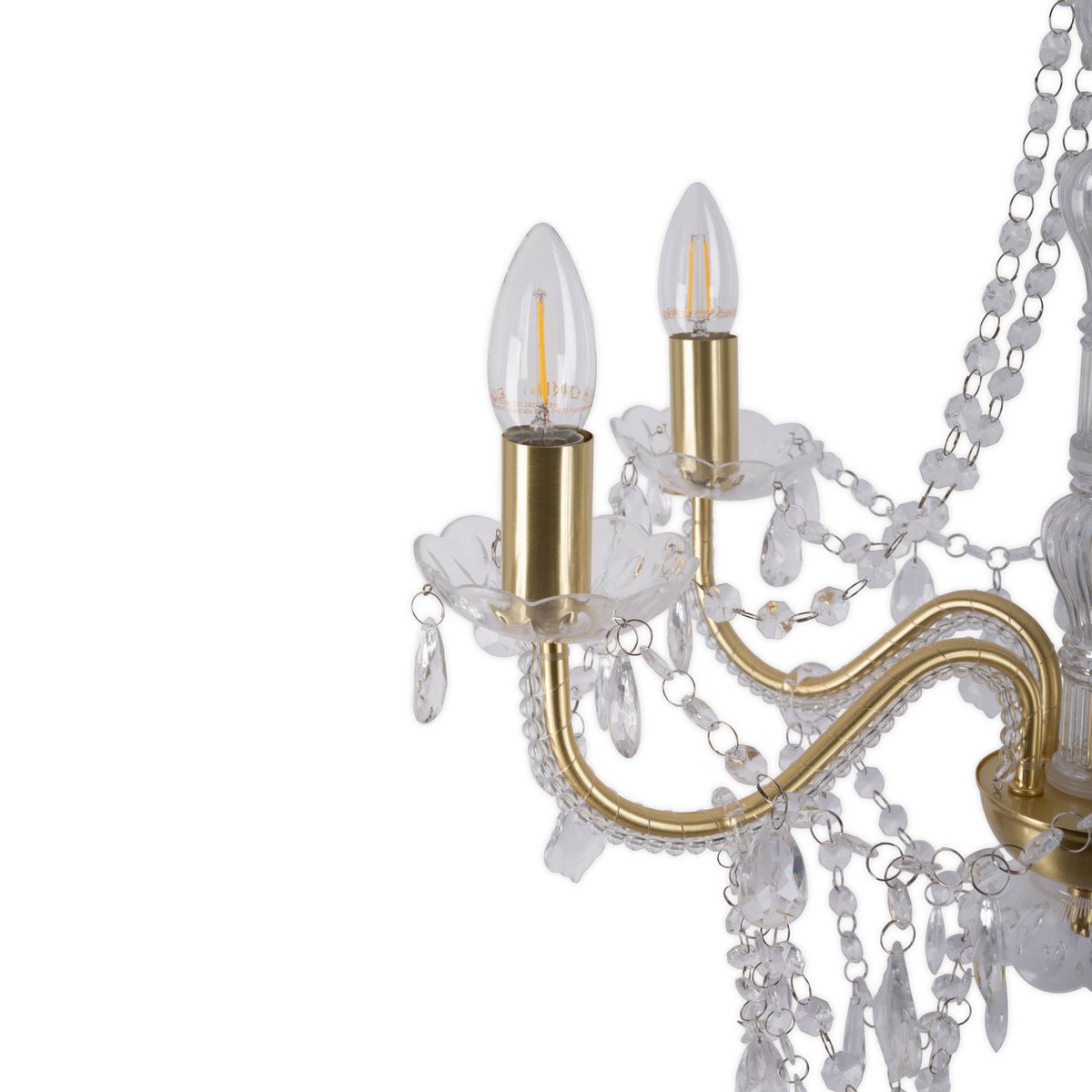 Kroonluchter Cecilia 5-Lichts Goud - Ø 52 cm (E14)