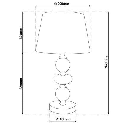 Keramische tafellamp "araga" 36 cm hoog, tafellamp gemaakt van metaal, hout en marmer, met tekstbladen, grijs, met E14 - aansluiting, verlichting voor eetkamer, woonkamer, gang of kantoor - OutHome