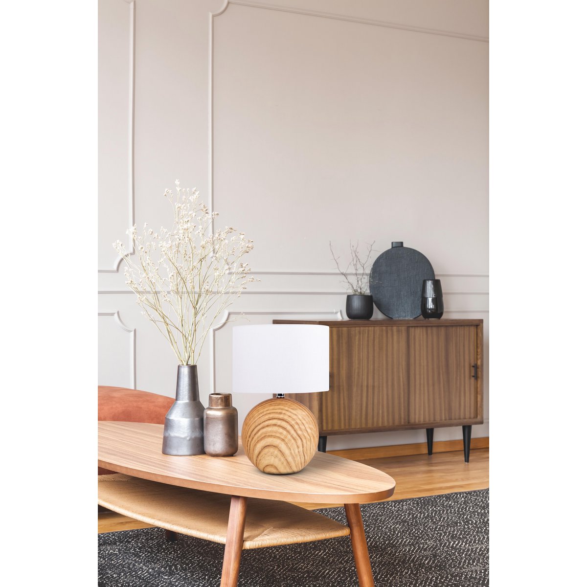 Keramische Tafellamp Woody Naturel (E14)