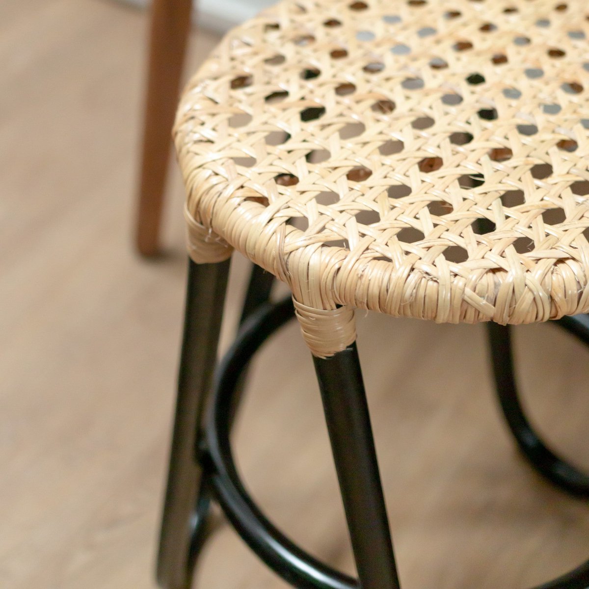 Kruk Rotan Kolaka Zwart - Ø 35 cm