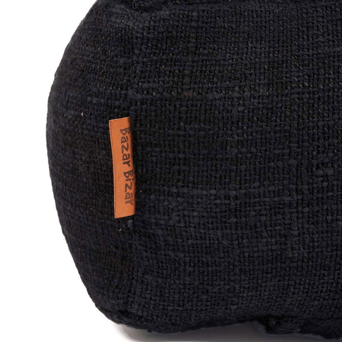 Stof poef Comfy zwart