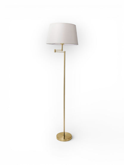 Vloerlamp Bologna Messing Mat/Beige - 158 cm (E27)