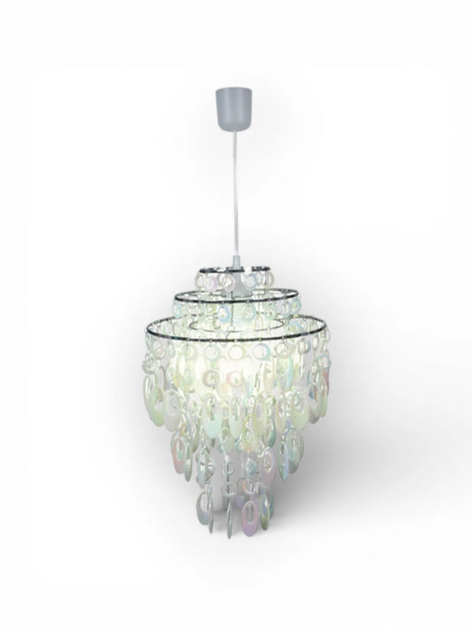 Kroonluchter Lina Chroom/Parel - Ø 32 cm (E27)