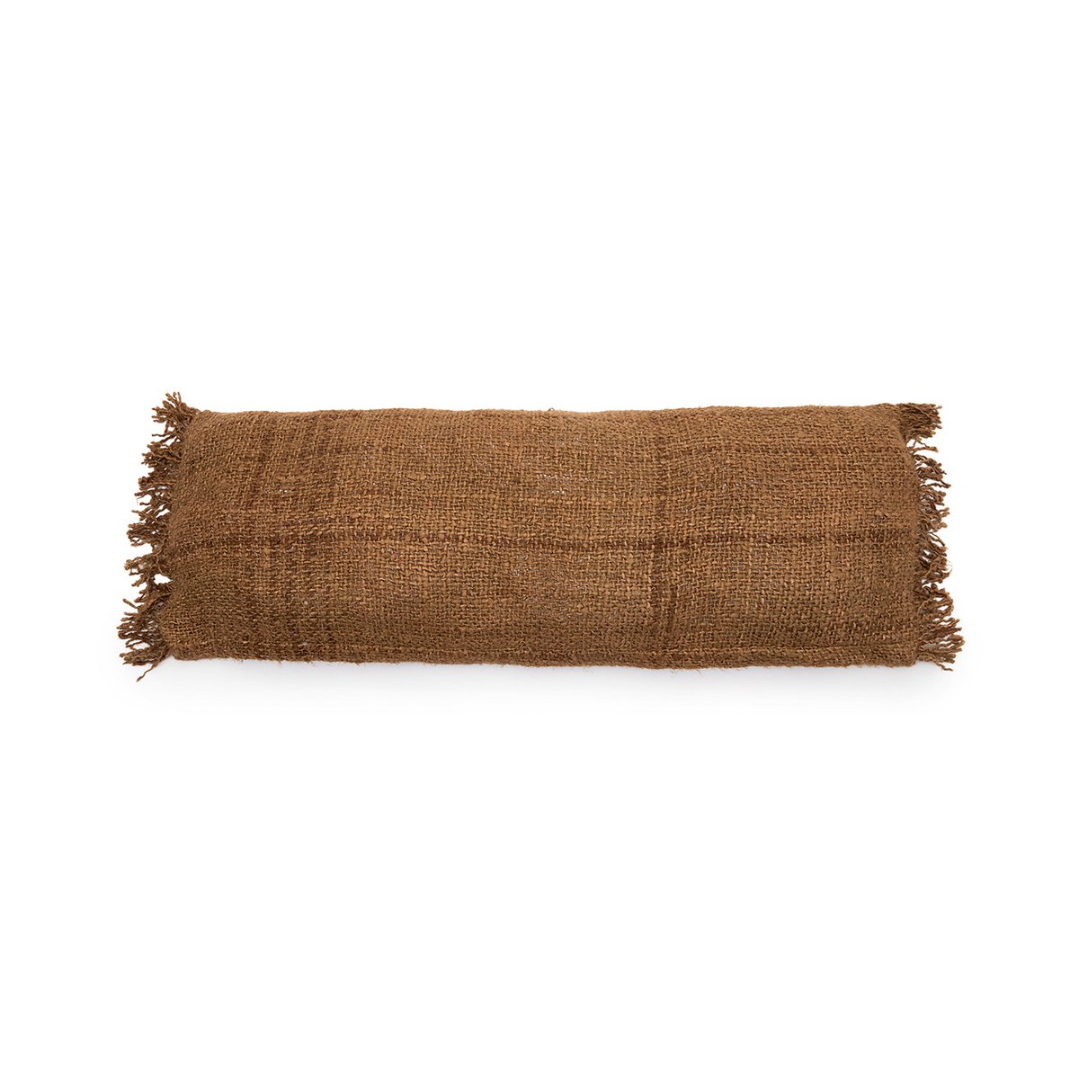 Katoenen kussenhoes Oh my gee bruin - 35x100 cm