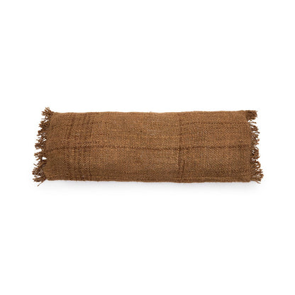 Katoenen kussenhoes Oh my gee bruin - 35x100 cm