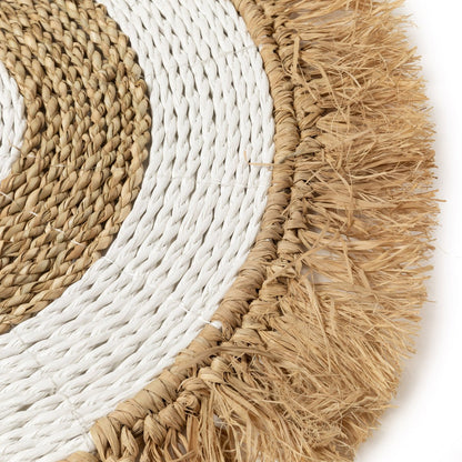 Zeegras raffia placemat Naturel wit - 45 cm