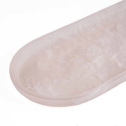 Hars ovale bord roze wit