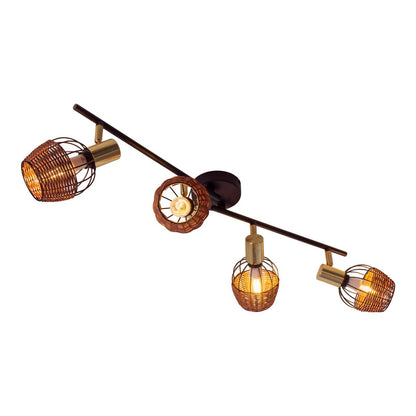 Plafondlamp Corbis 4-Lichts Zwart/Goud - 78 cm (E14)