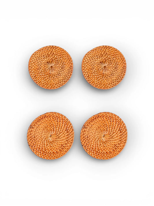 Onderzetters Tibu Rotan Rond (Set van 4/8)