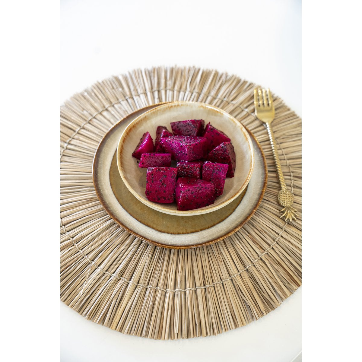 Porseleinen bord Comporta bruin/beige