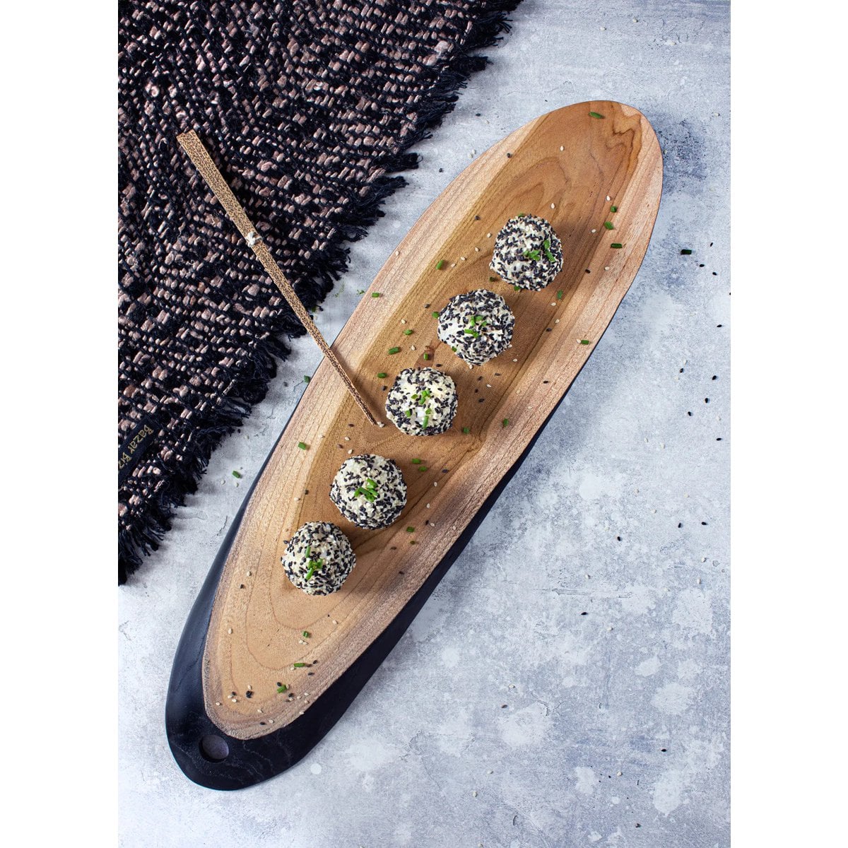 Teak tapasbord Bondi natuur - L