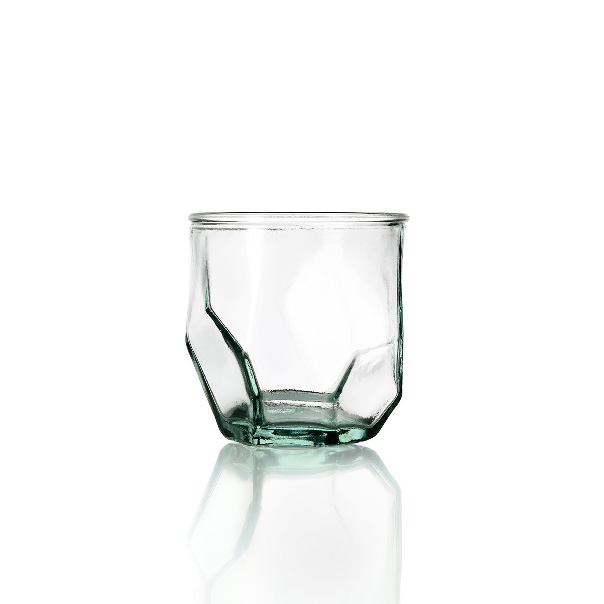 Glazen Origamiglas blauw