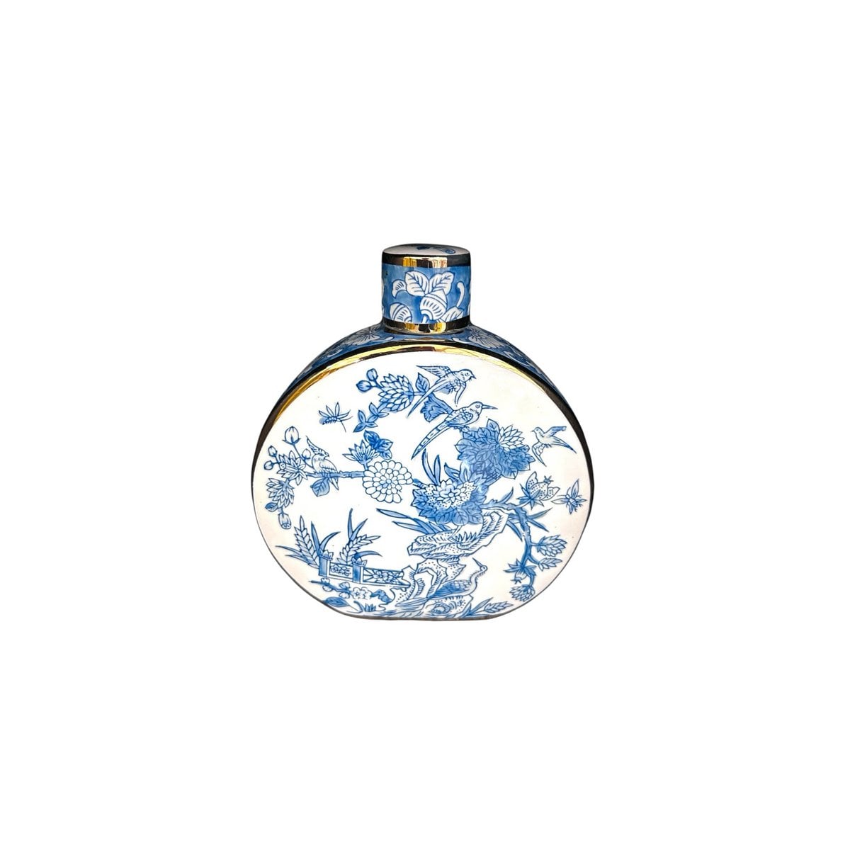 Porseleinen vazen Parijse delfts blauw (Set van 2)