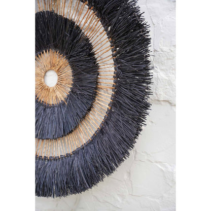 Bananenbladeren wanddecoratie Maurea zwart