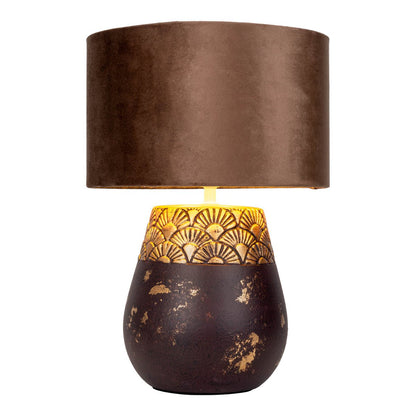 Keramische Tafellamp Bronco Beige/Grijs - 39 cm (E14)