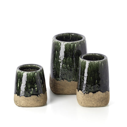 Steengoed plantenbak Moss betongroen - M