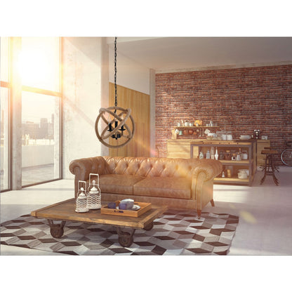 Hanglamp Regia Zwart Metaal/Hennep - Ø 43 cm (E27)