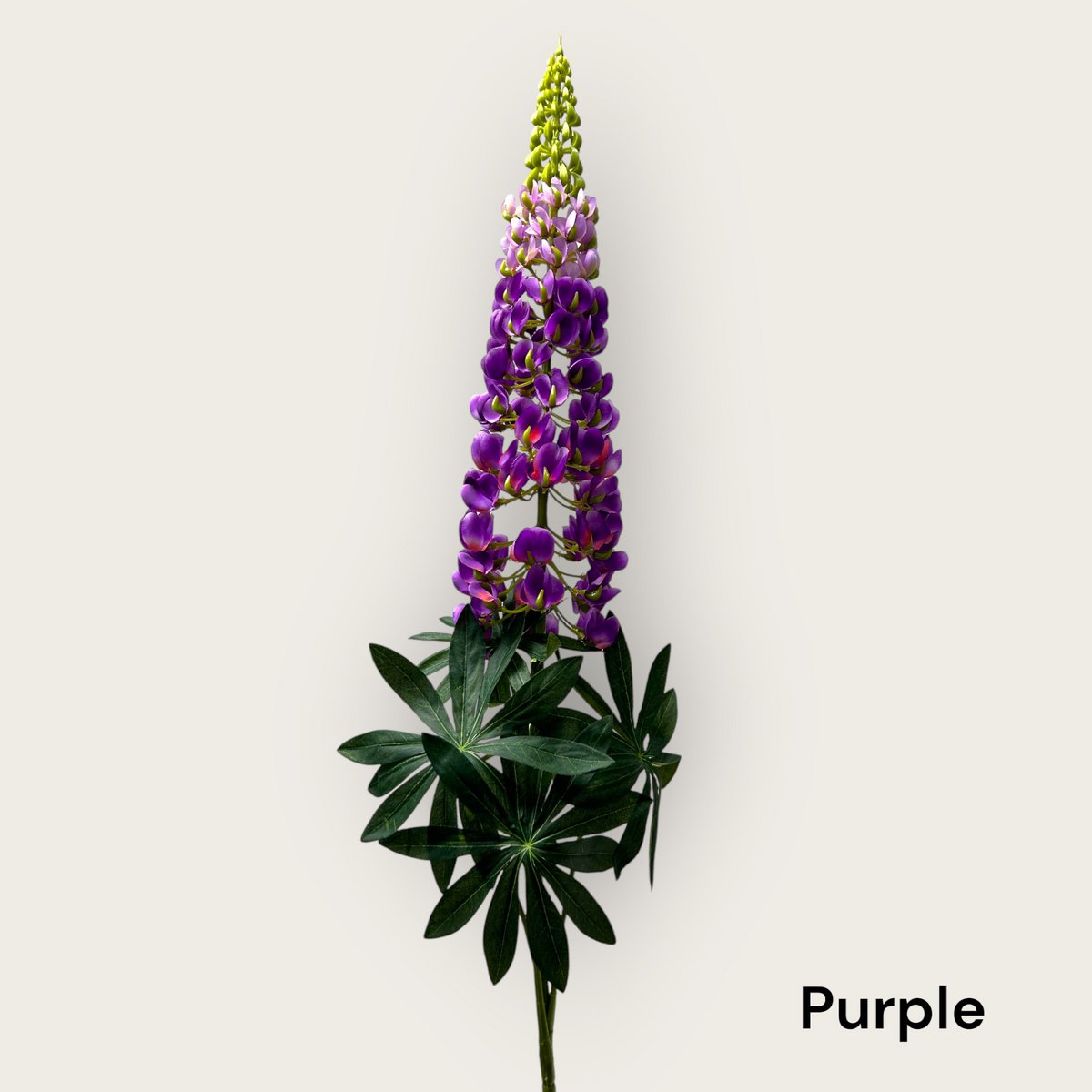 Zijden kunstbloem Lupinus micranthus paars - 105 cm