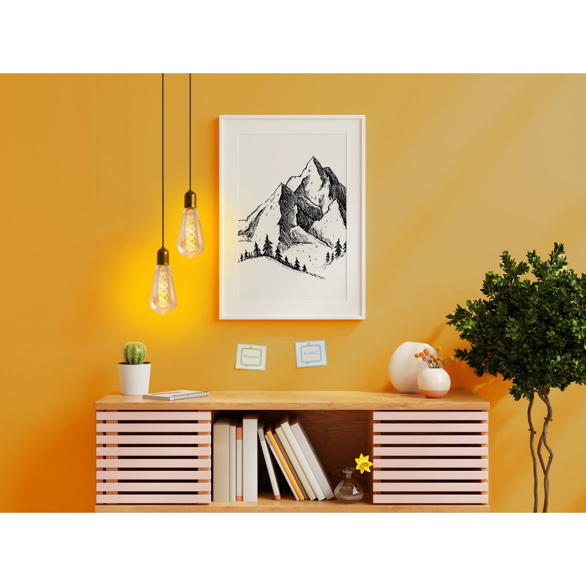 LED-lampenset Dilly (3-delig) - E27, 4W, Amberglas (Ø 6,4 cm)