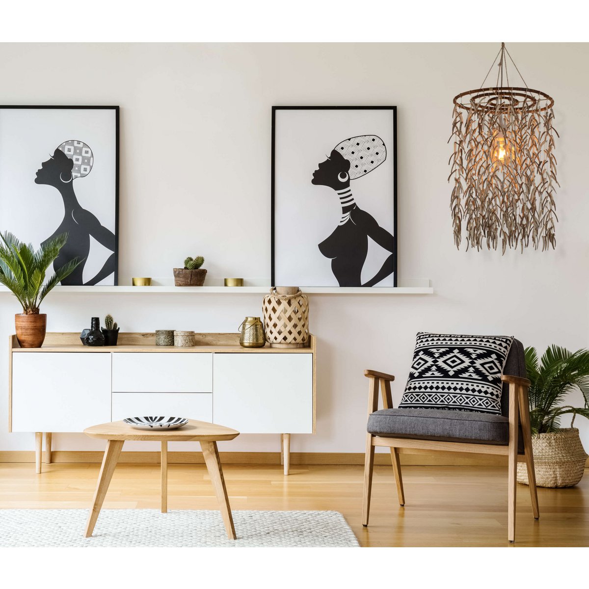 Hanglamp Kokosnoot Hout/Bruin - Ø 40 cm (E27)