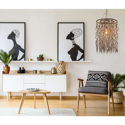 Hanglamp Kokosnoot Hout/Bruin - Ø 40 cm (E27)