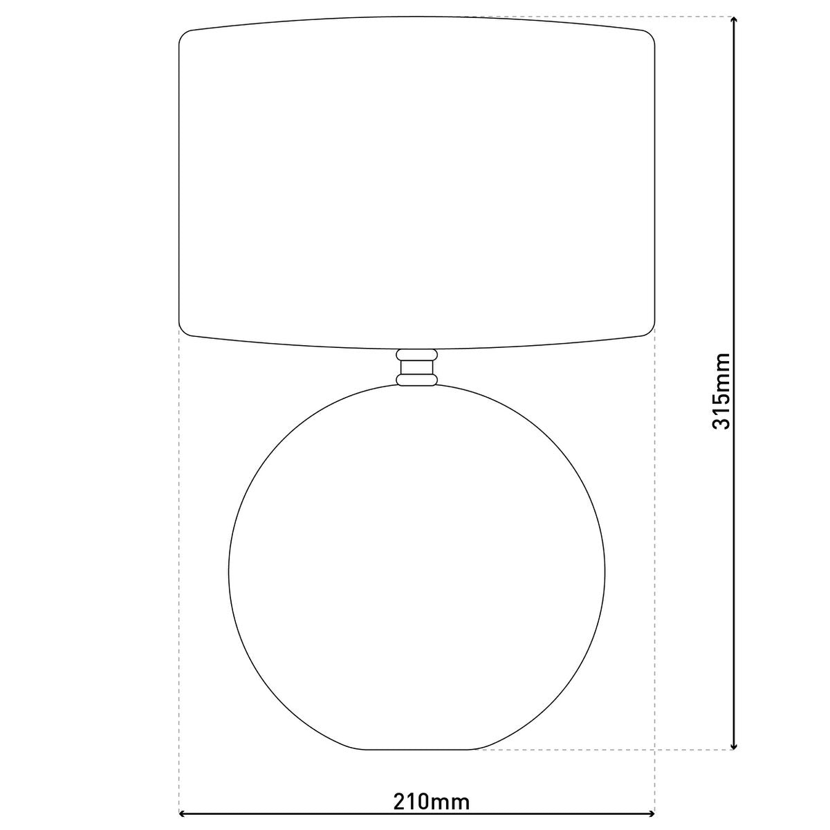 Keramische Tafellamp Woody Naturel (E14)