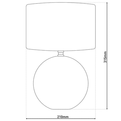 Keramische Tafellamp Woody Naturel (E14)