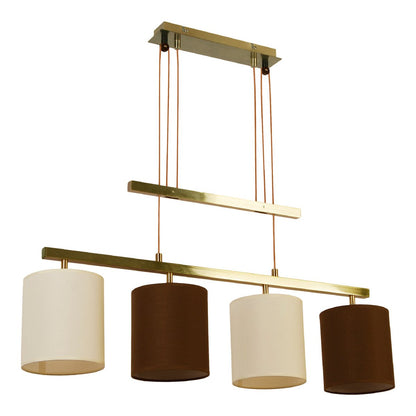 Hanglamp Tilde 4-Lichts Bruin/Beige - 86 cm (E27)