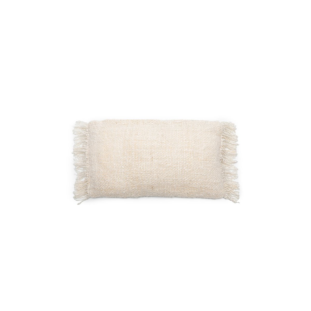 Katoenen kussenhoes Oh my gee crème - 30x50 cm