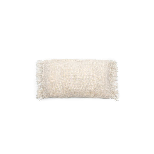 Katoenen kussenhoes Oh my gee crème - 30x50 cm