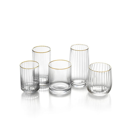 Glazen tumbler Golden rim goud