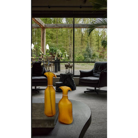 Glazen vaas Vintage amber - 30 cm