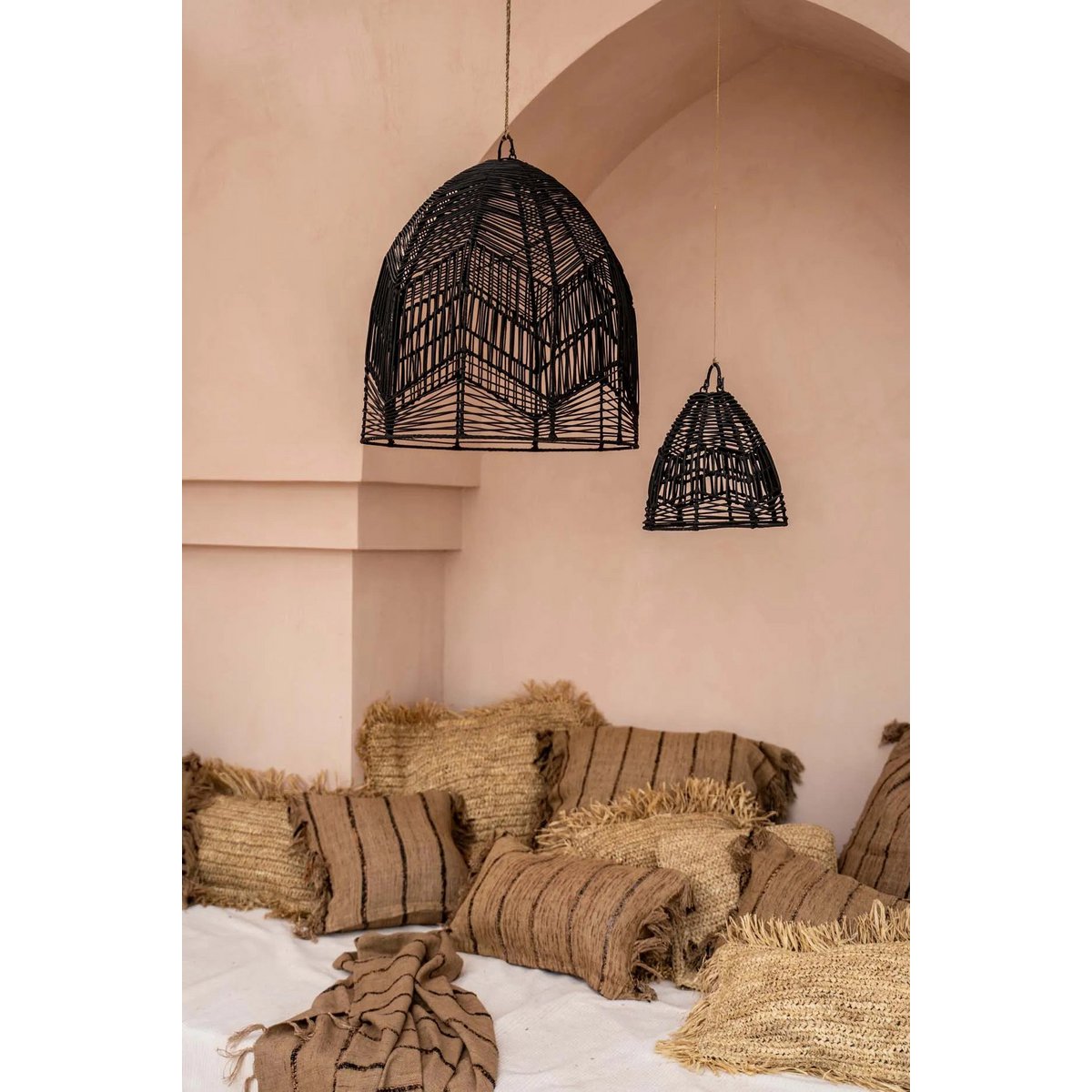 Raffia kussenhoes naturel - 60x60 cm