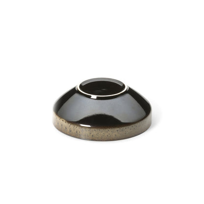 Porseleinen kom Kyoto low bowl donkerbruine modder