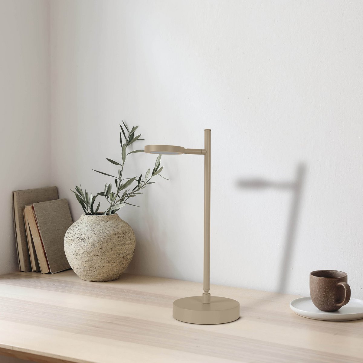 Snoerloze Tafellamp Lupa Amandel - 45 cm (Touch/Dimbaar)