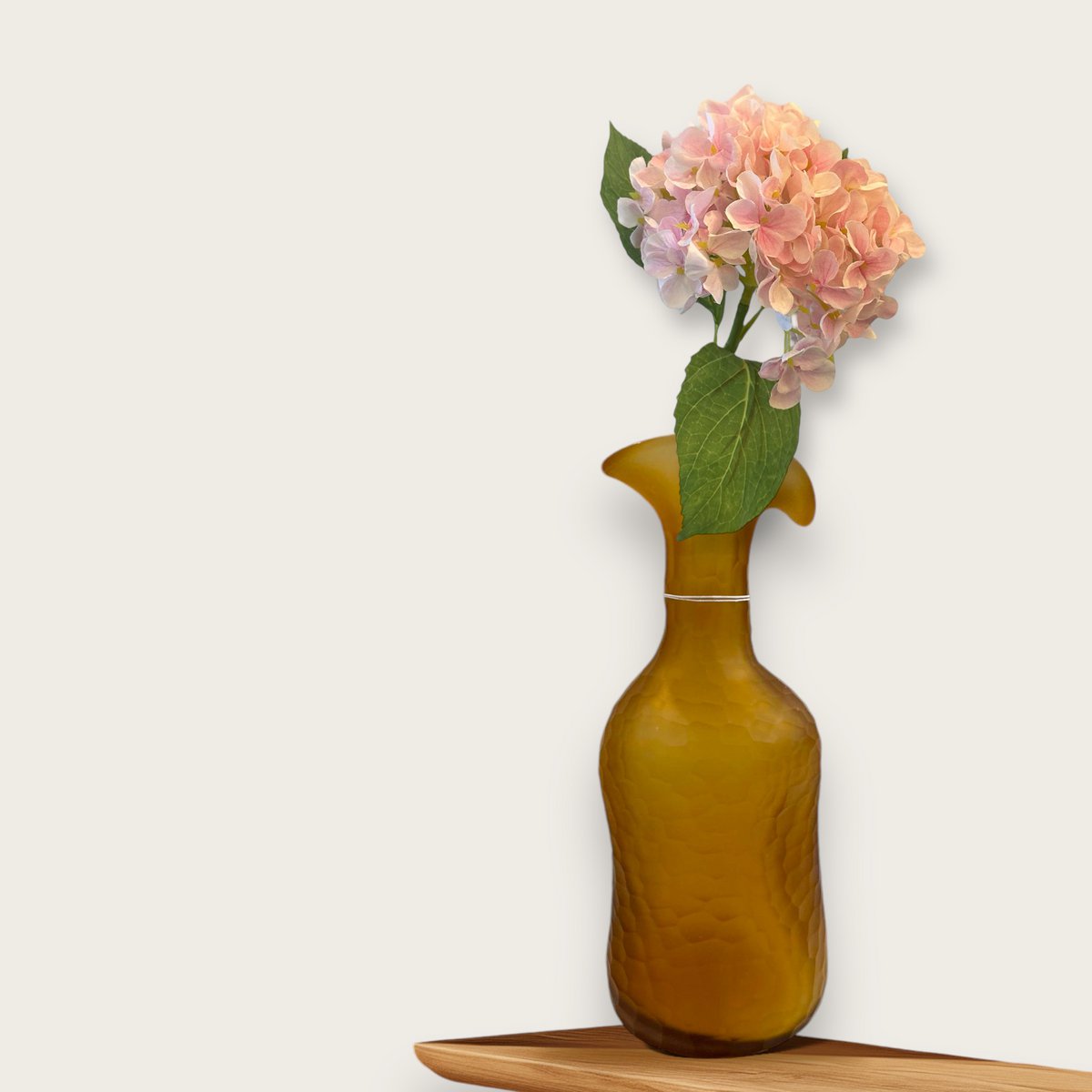 Zijden kunstbloem Hortensia wit - 47 cm