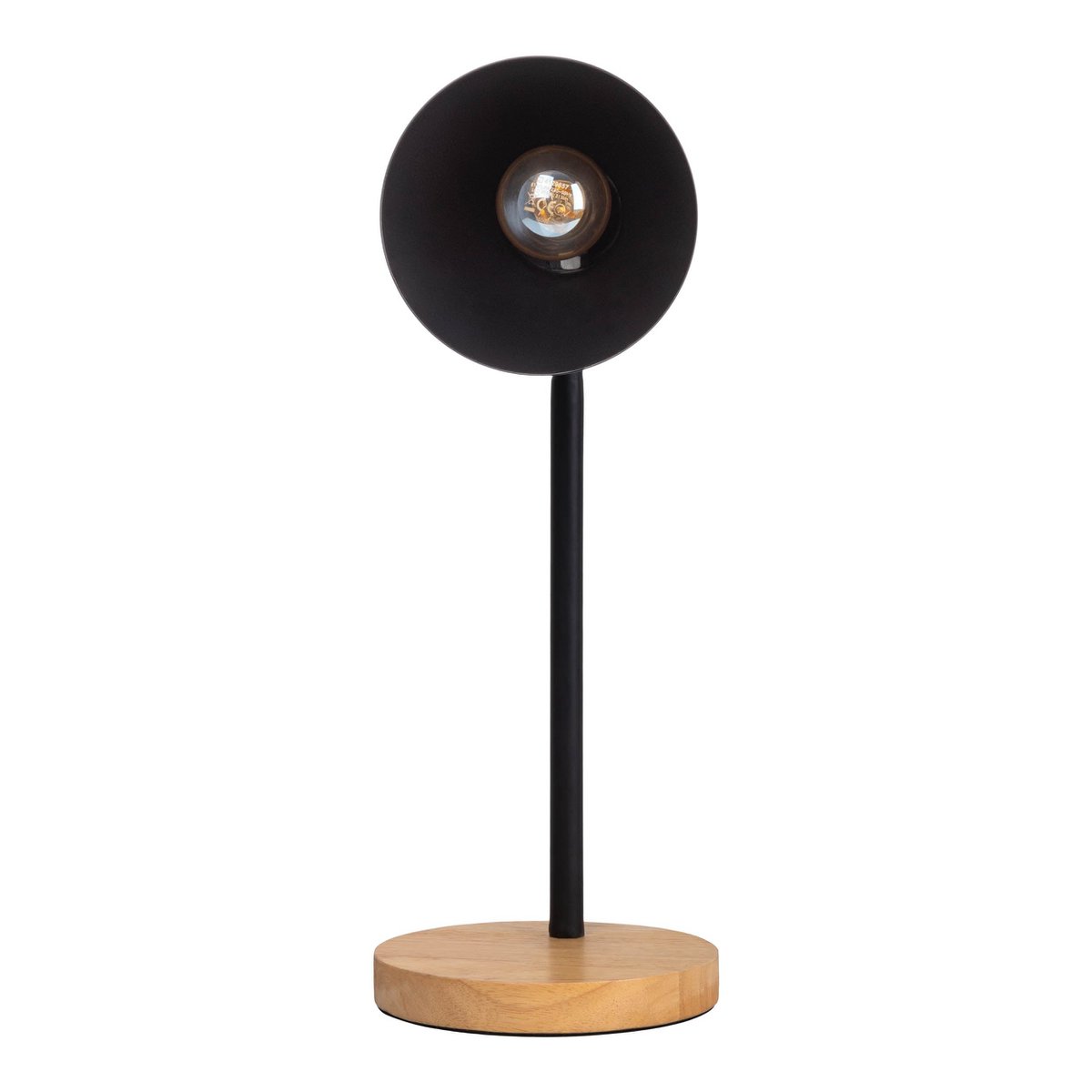 Bureaulamp Marie Zwart Hout/Metaal - 36,5 cm (E14)