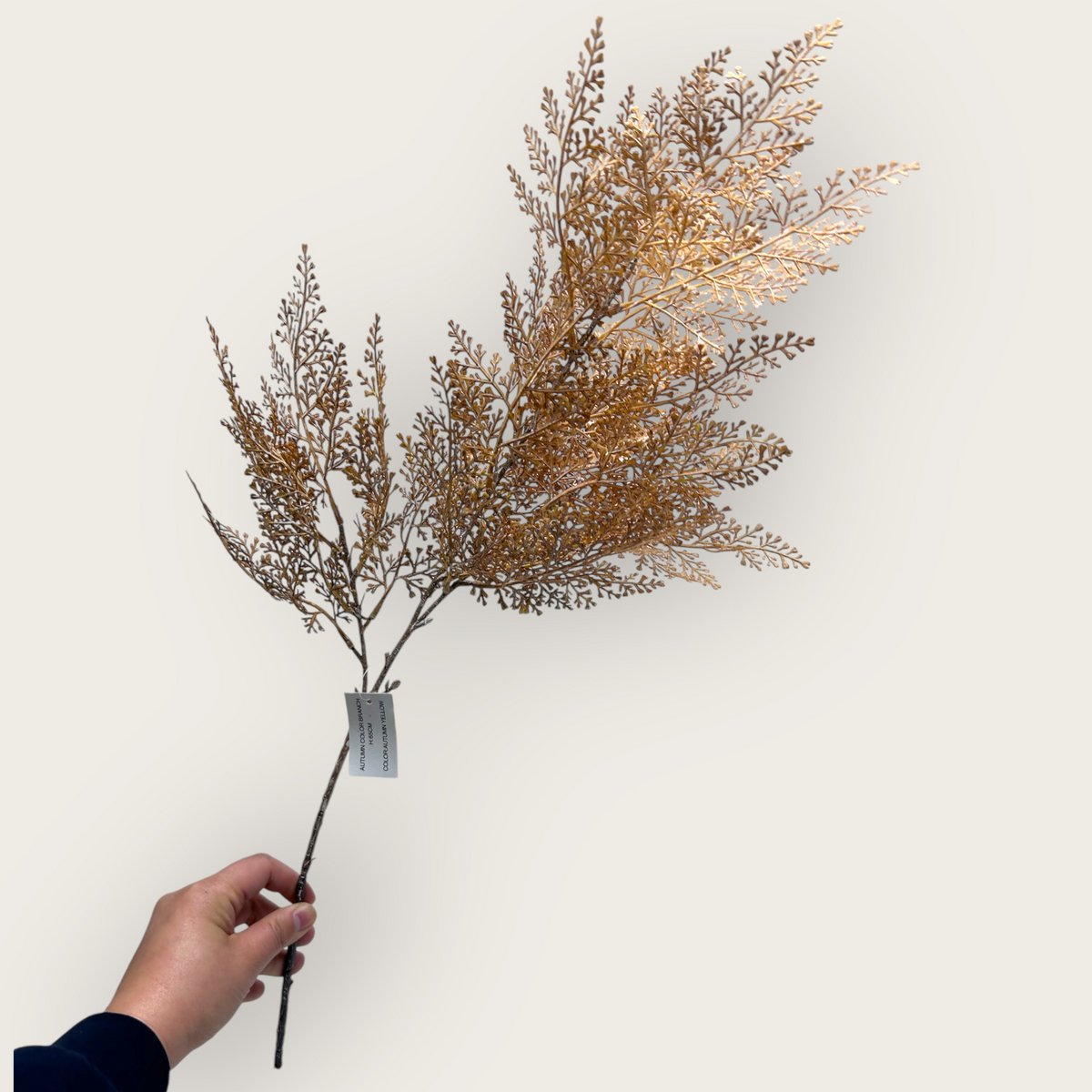 Zijden kunstbloem Perzische bladeren goud - 65 cm