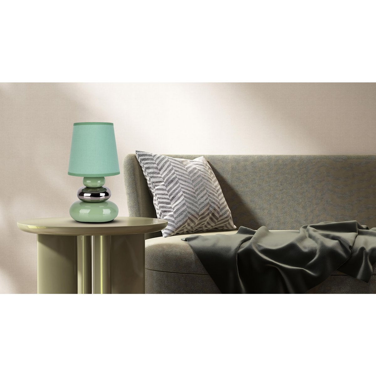 Keramische Tafellamp Stoney Mint - (E14)