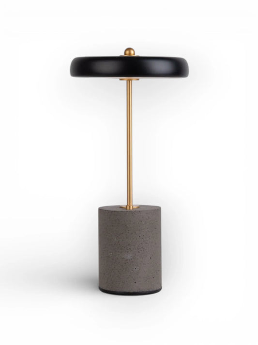 Acculamp Seta Zwart Metaal/Beton - 30 cm